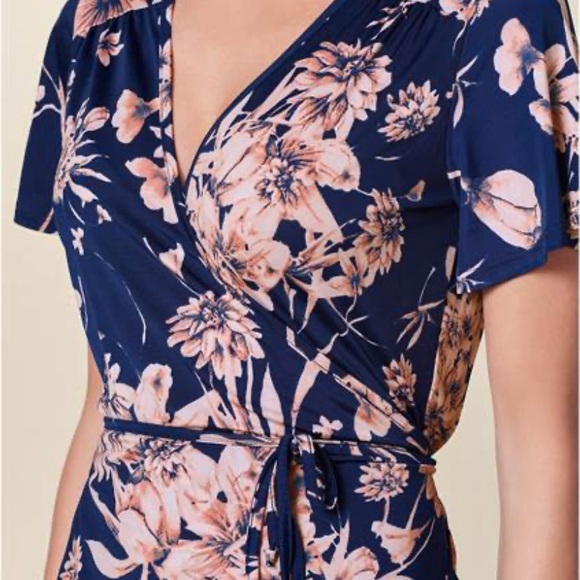 EUC Venus Floral Print Wrap Dress - Picture 3 of 4